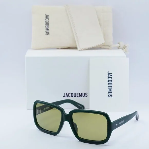 Jacquemus CABANA JAC/86 C3 Sunglasses Matte Green Square  display picture 3